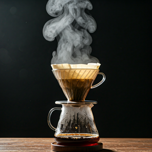 V60 Pour Over with steam rising